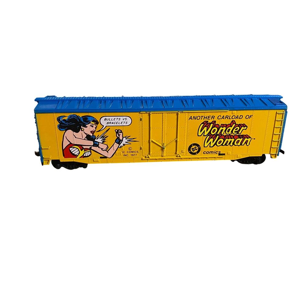 Vintage 1977 TYCO HO Scale Wonder Woman Freight Car DC Comics - NO Box